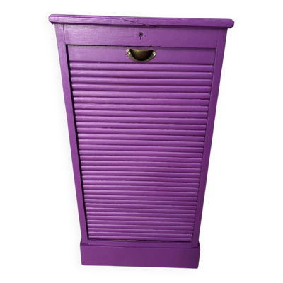 Meuble de notaire, classeur violet