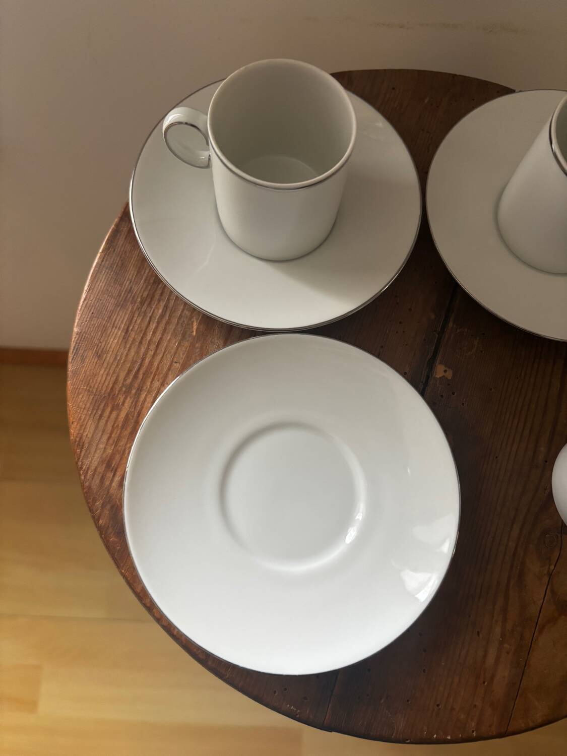 Thomas Germany Medallion Silver Rimmed Porcelain Tea Set