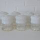 Set of 6 Vintage Replacement Glass Shades / DIY Hanging Lamp / Bedside Ligh