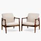 Paire de fauteuils GFM-64, design Edmund Homa