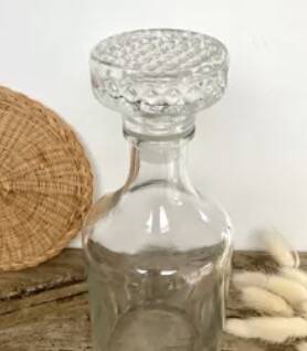 Vintage cut glass whiskey decanter