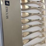 Set de 8 fourchettes en métal argenté Ercuis Lauriers