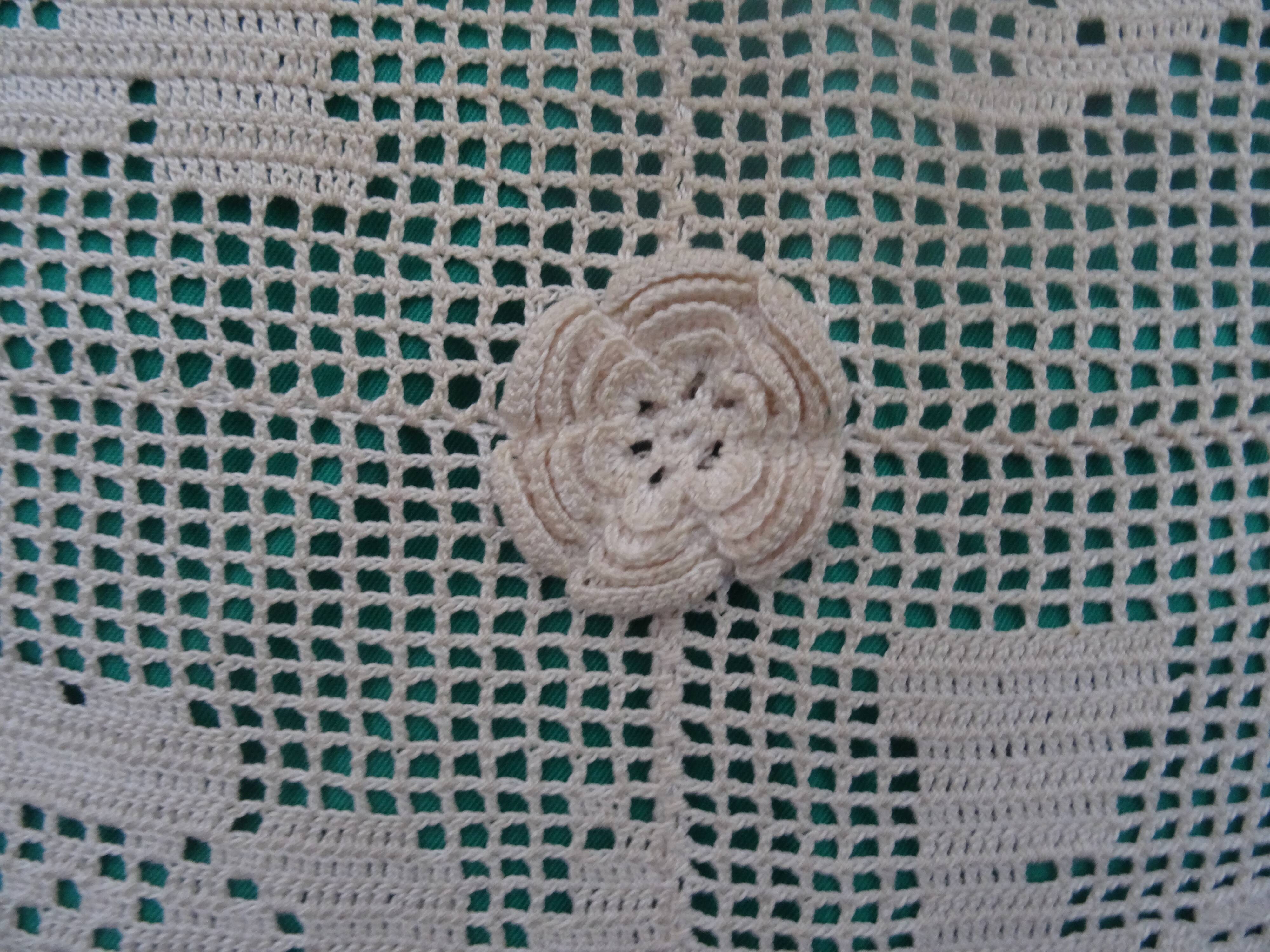 Vintage crochet cushion