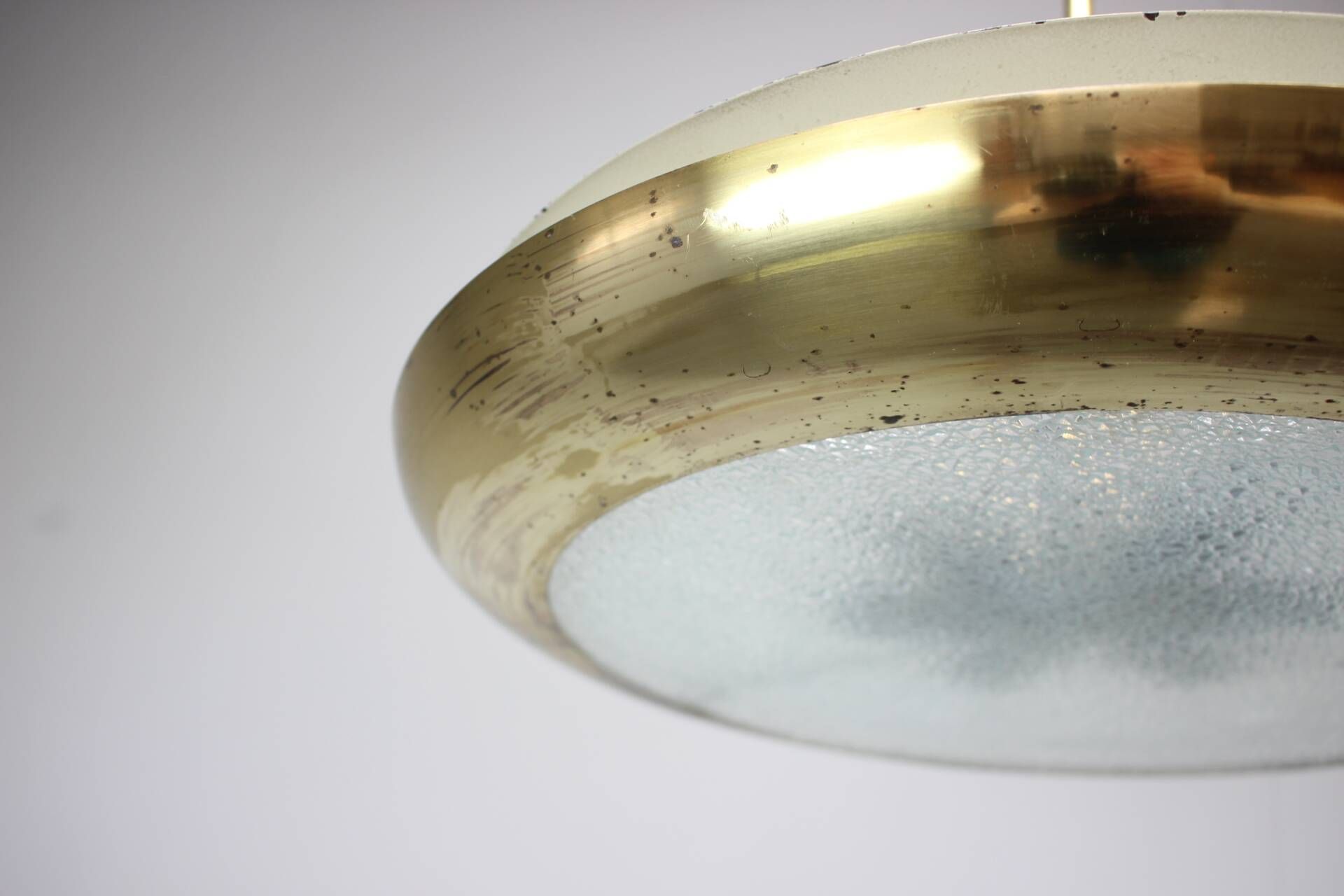 Bauhaus UFO pendant lamp by Josef Hurka for Napako, 1930s
