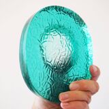 Turquoise annealed glass pocket empty