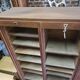 Antique double curtain cabinet in oak