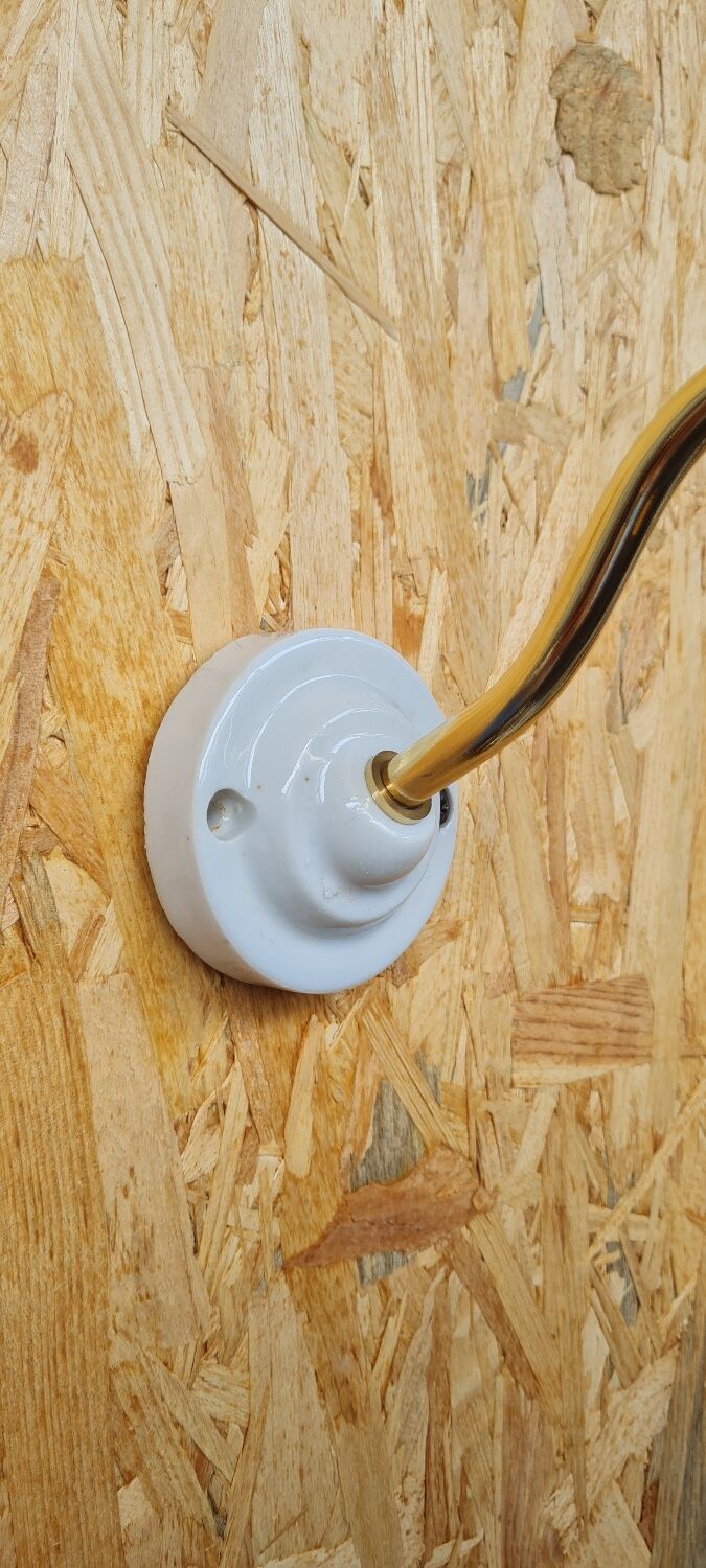 Vintage wall lamp in enamelled sheet metal