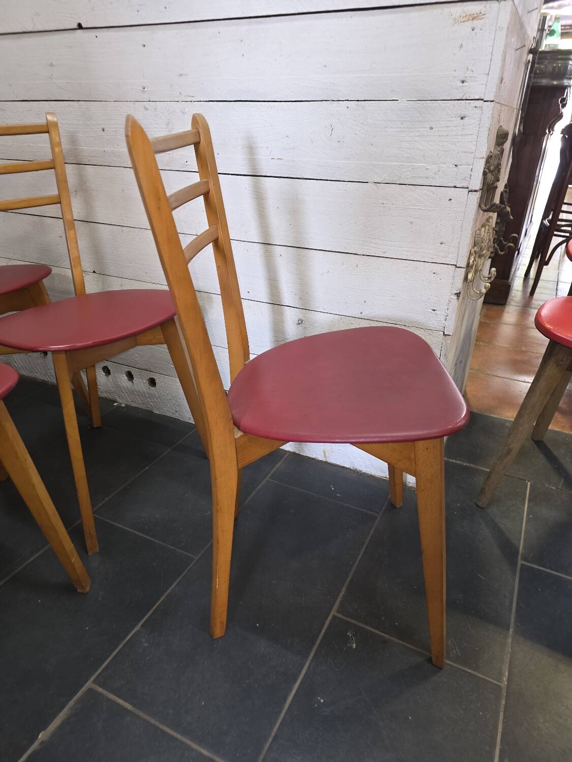 6 chaises vintage années 60