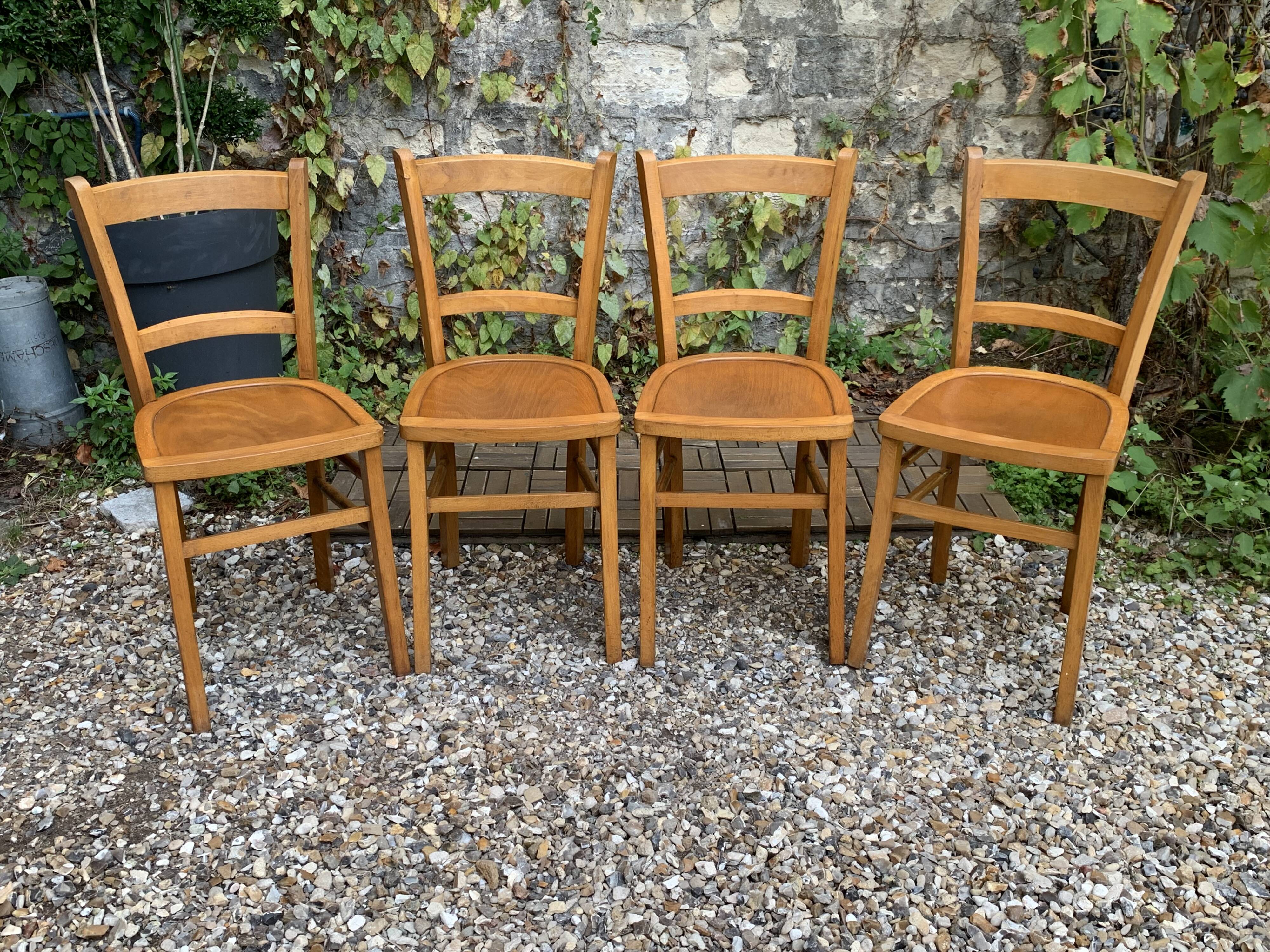 4 vintage Luterma bistro chairs 1940