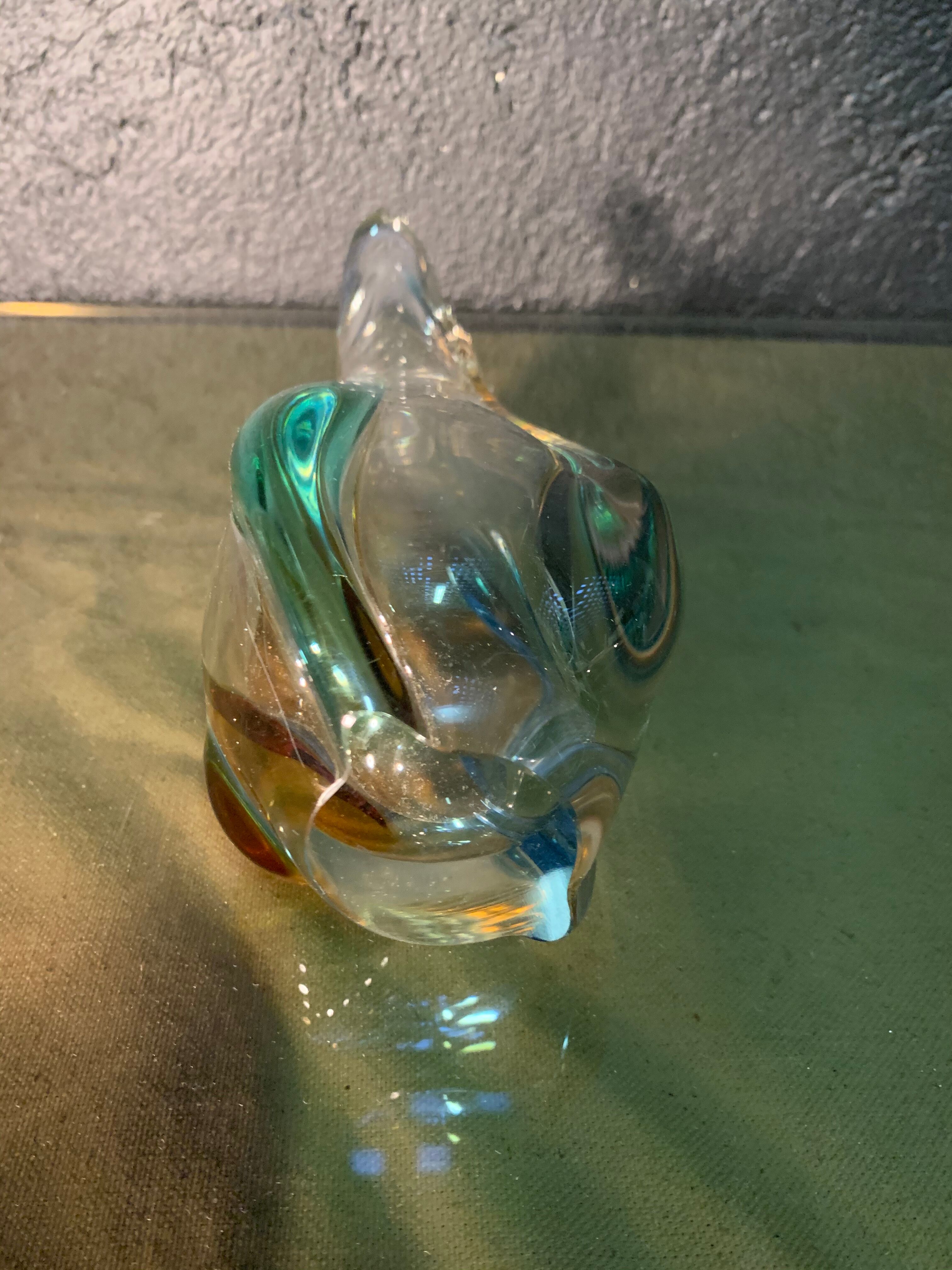 Murano, multi-coloured glass vase, 1970