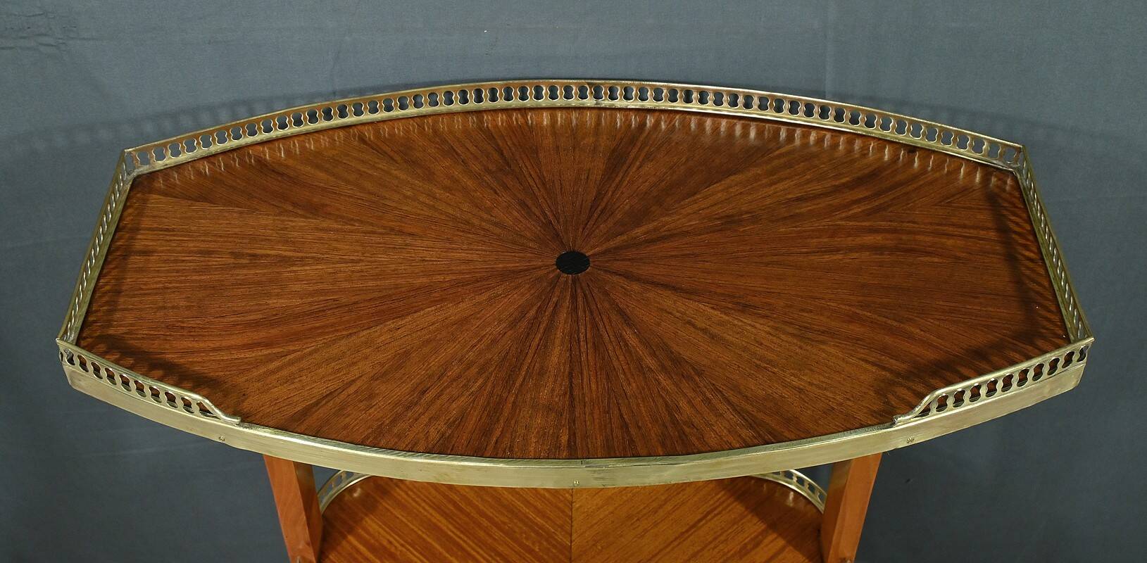 Louis XVI style mahogany veneer coffee table – Late 19th century