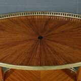 Louis XVI style mahogany veneer coffee table – Late 19th century