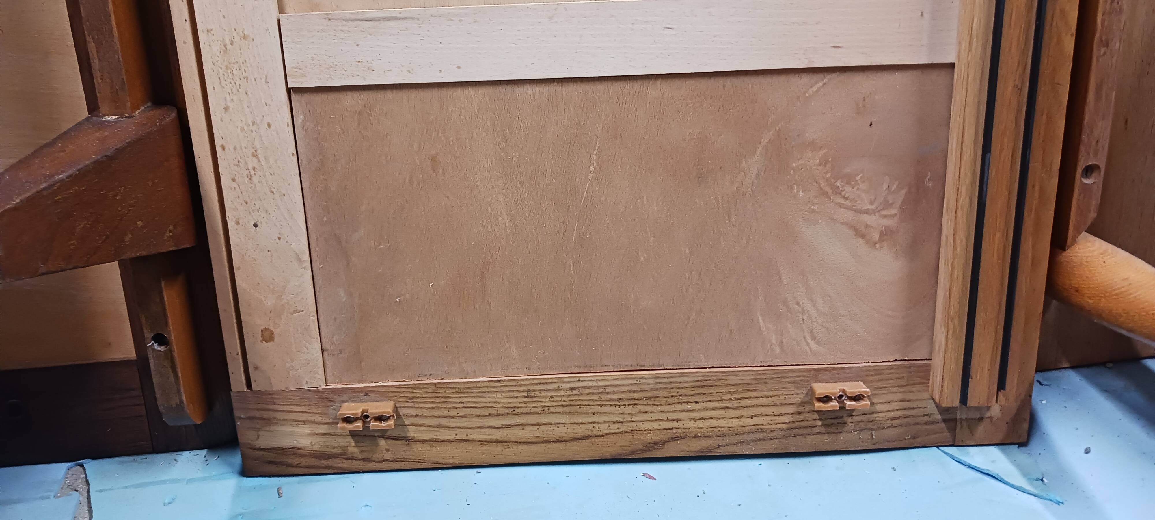 Armoire penderie 1950 pieds compas portes coulissantes plateau neuf