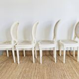 4 Louis XVI style fluted chairs