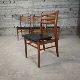 Set of 4 vintage skai chairs