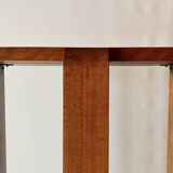 Art Deco Side Table with double top in walnut