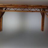 Table en rotin et céramique Georges Chassin Vallauris