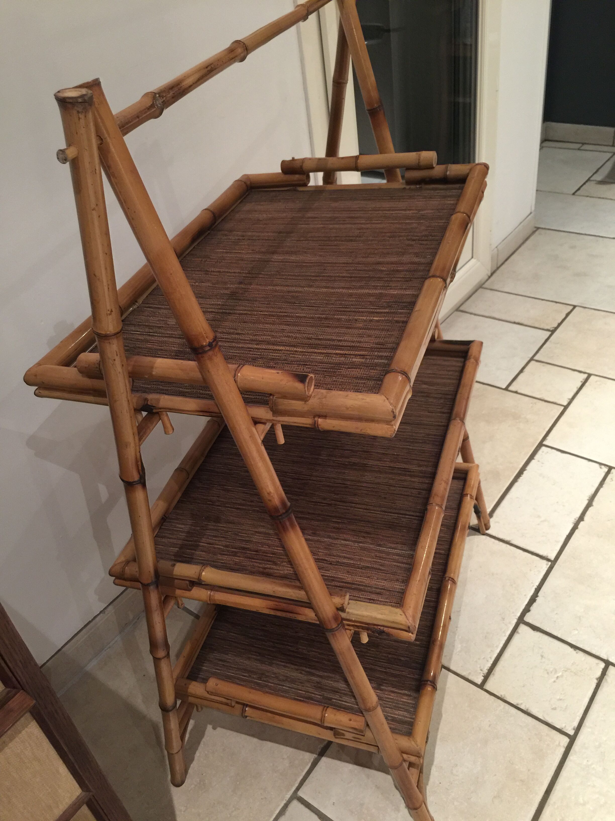 Trilogy of bamboo on display trays