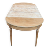 Renovated Louis XVI extendable round table from the 19th century, 260cm.