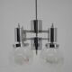 Murano Glass & Chrome Chandelier, Italy, 1970s