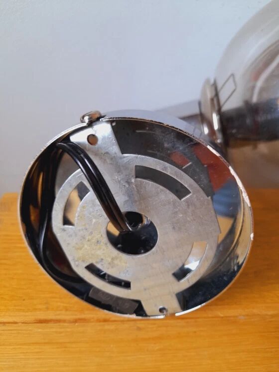 Pair of chrome wall lights 1970