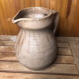 Ancien Pichet Céramique Beige Vintage