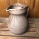 Old Vintage Beige Ceramic Pitcher