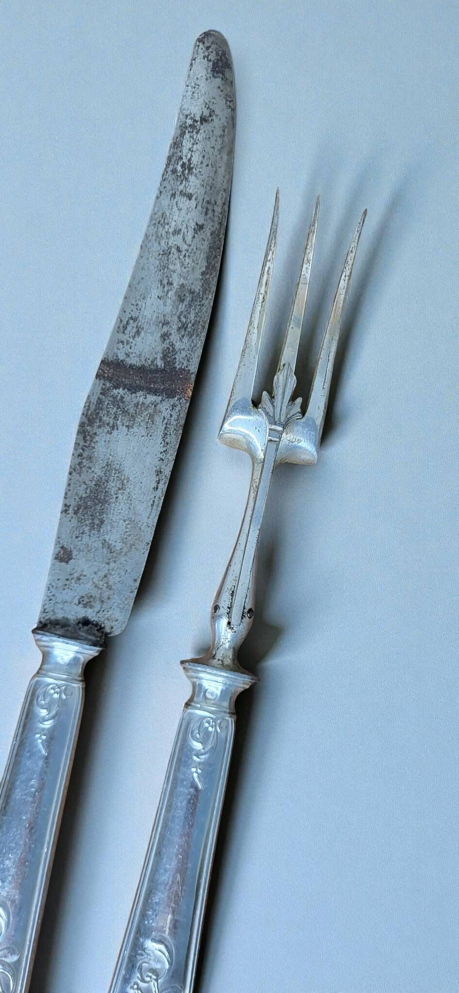 Couverts de service à gigot en argent poinçon Minerve