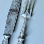 Couverts de service à gigot en argent poinçon Minerve