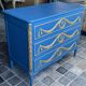 Commode Louis XVI Relookée Bleu Roi et Dorures