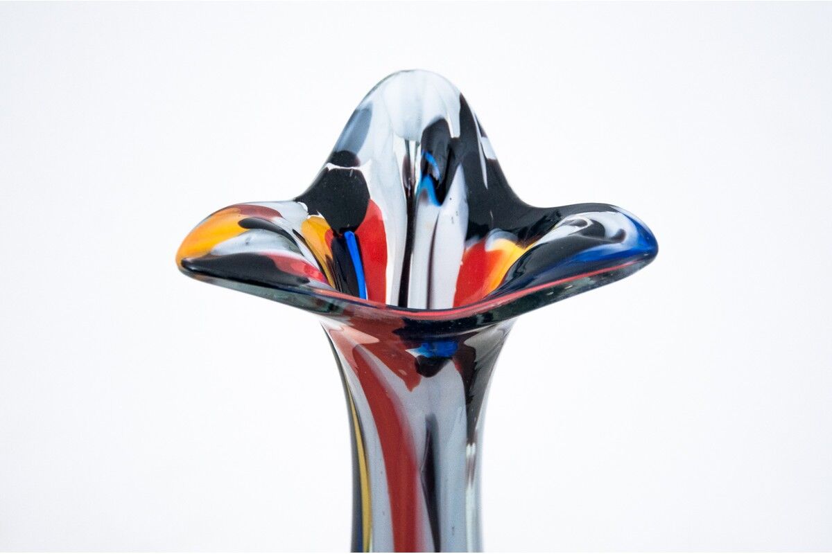 Colorful vase, Ząbkowice, Poland, 1960s