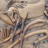 Wooden relief painting
