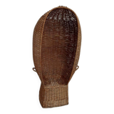 Vintage rattan wicker beach cabin Emmanuelle armchair
