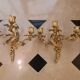 Paire d'appliques en bronze doré style Louis XV