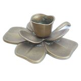 Brass flower candle holder