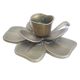 Bougeoir fleur laiton