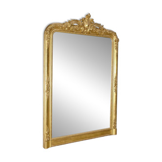 Important gilded wooden mirror, Louis XV style – first part of the 19th century