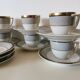 LIMOGES Gaston Sailly coffee service, white, gray and gold