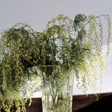 Pressed glass vase - Leaf pattern