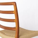 1 of 6 Niels Møller Model 85 Chair in Teak with Danish Cord, 1980s Danish M