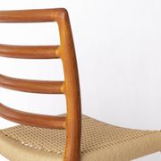 1 of 6 Niels Møller Model 85 Chair in Teak with Danish Cord, 1980s Danish M