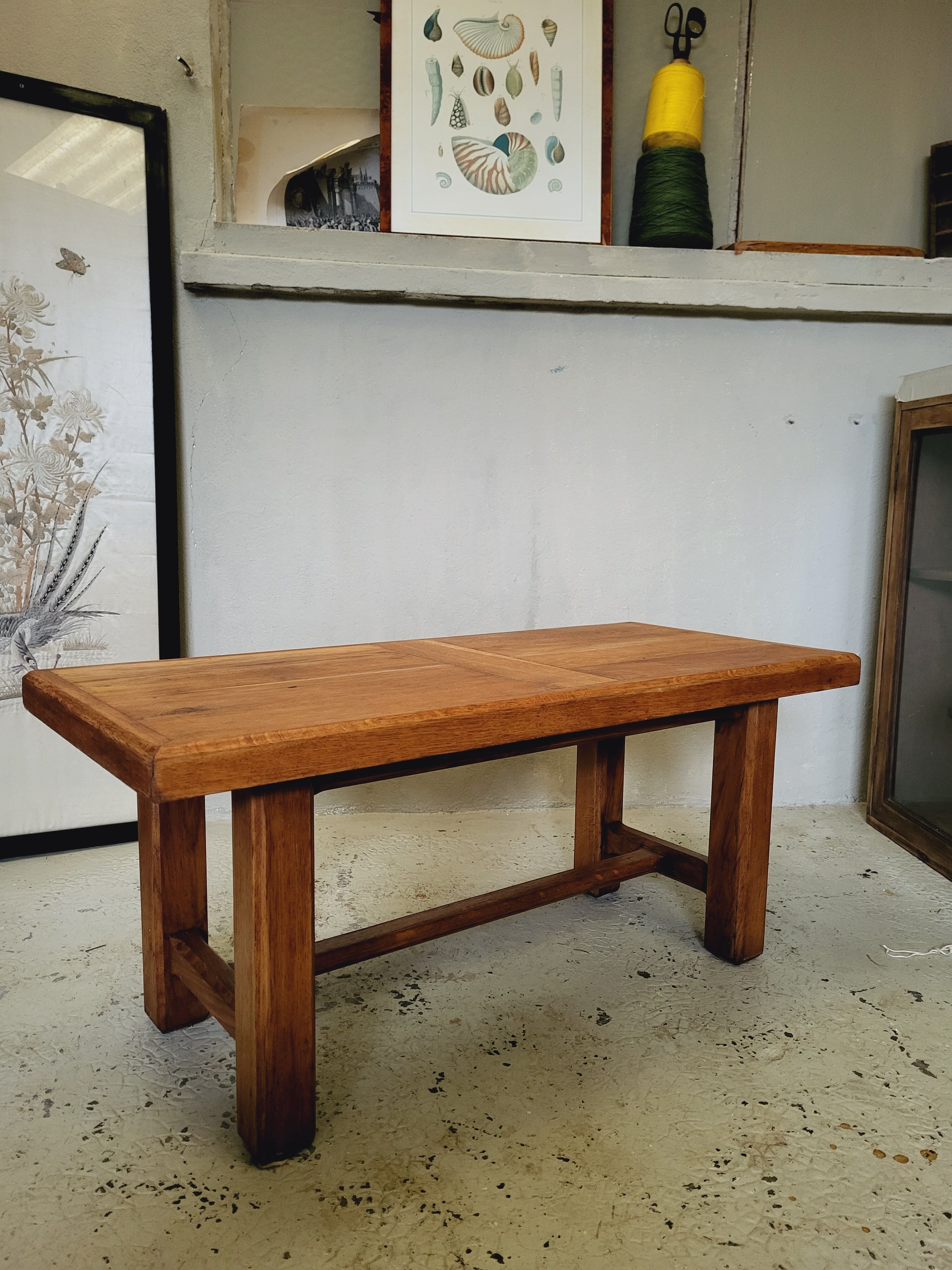 Old solid wood coffee table