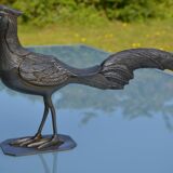 Brass peacock sculpture
