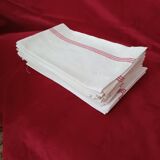 Old red battens tea towels