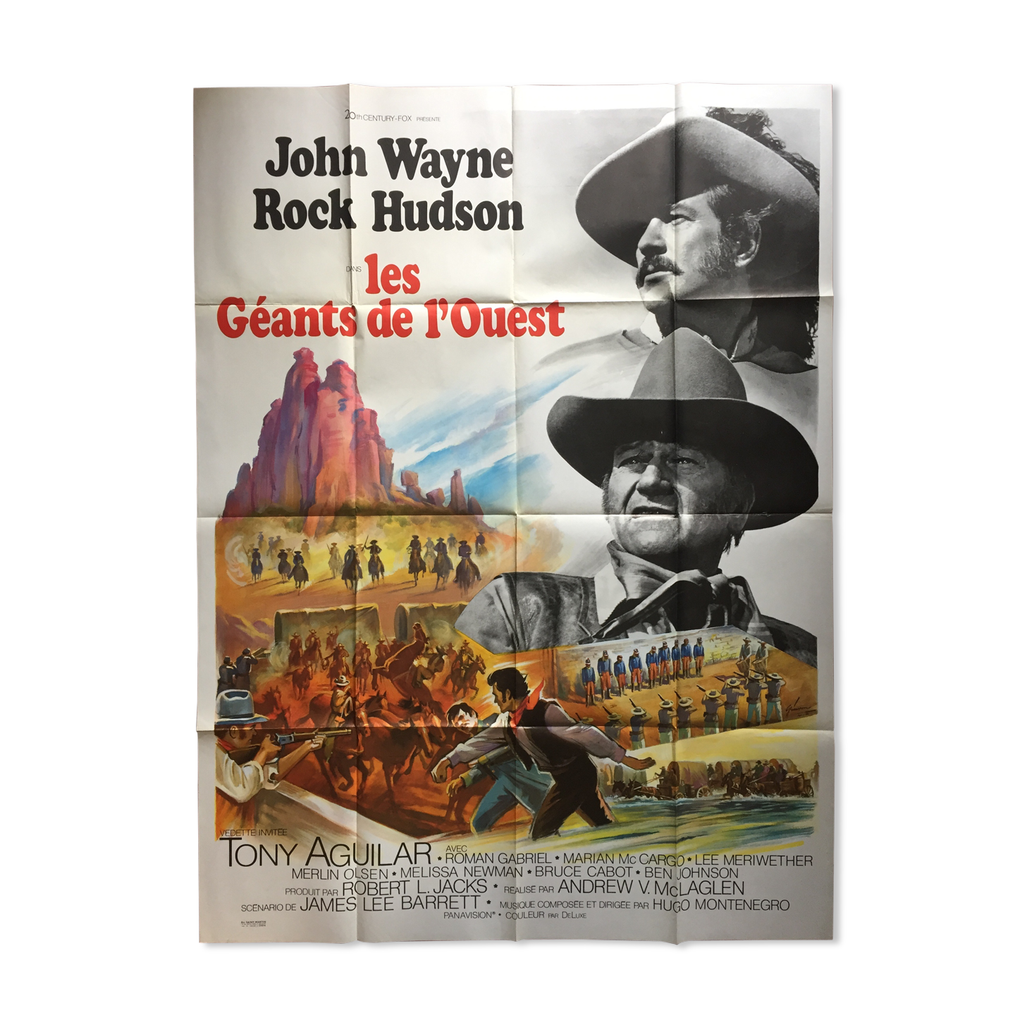 Original French poster, "The Giants of the West" (1969)