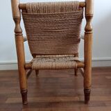 Wooden armchairs and rope 1950