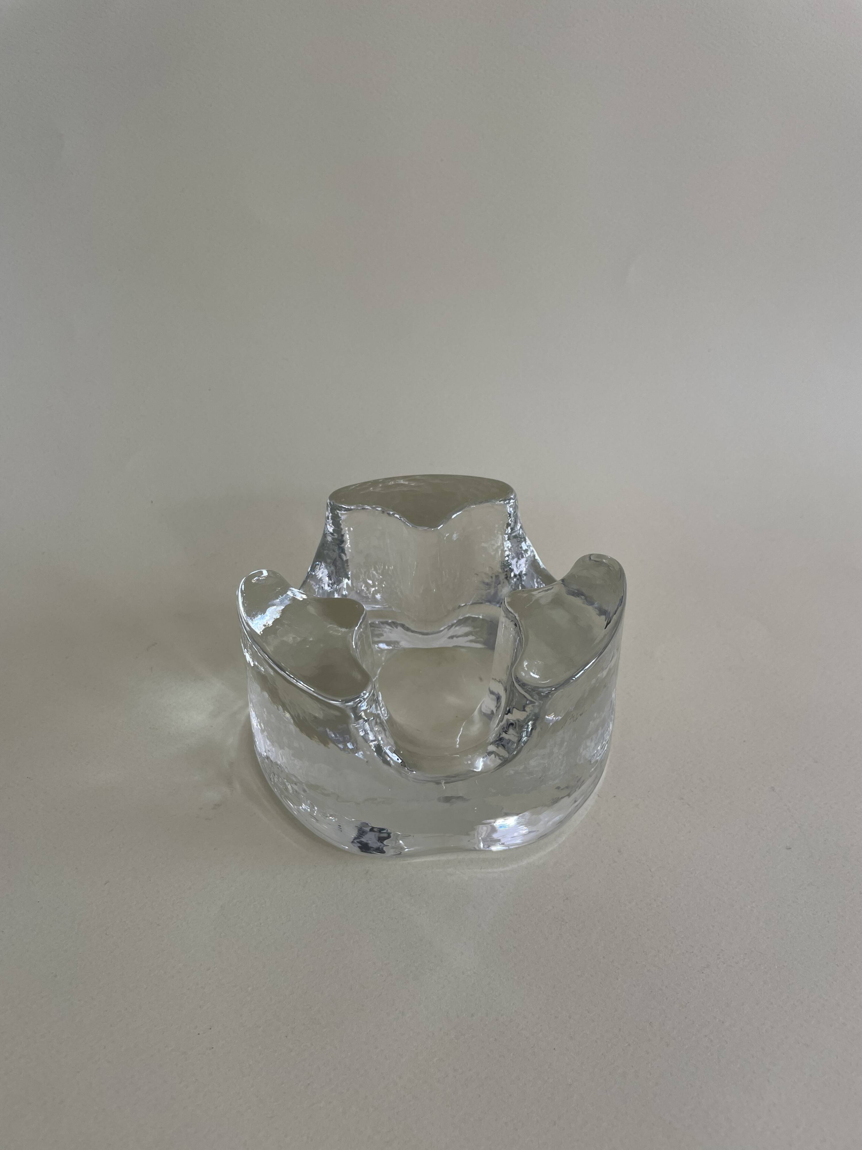 Brutalist Glass Candle Holder
