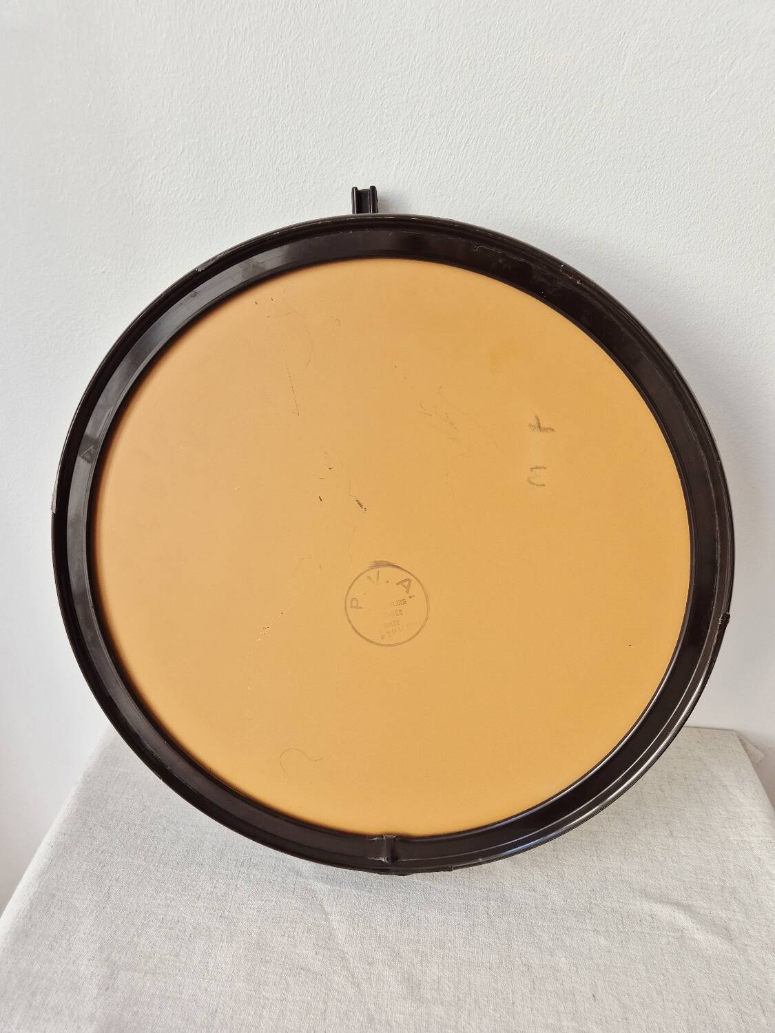 Round smoked plastic mirror '70s - Vintage