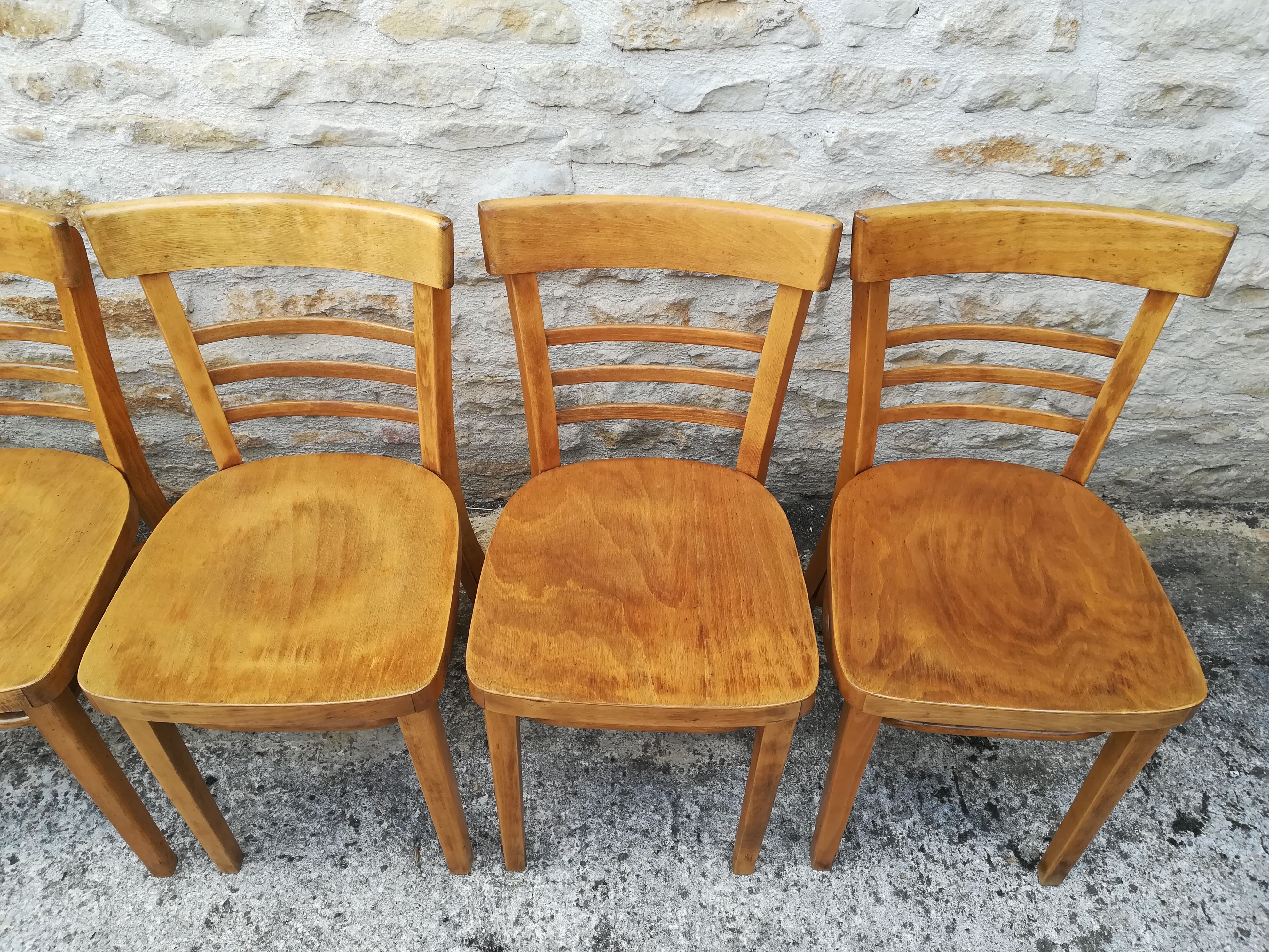 12 refinished bistro chairs