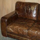 Heritage Biker Halo Soho Vintage leather sofa
